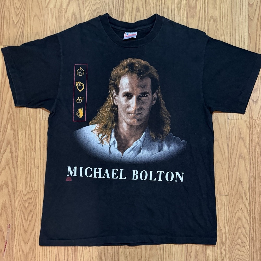 Vintage Michael Bolton T Shirt  Men Size Large Band Concert